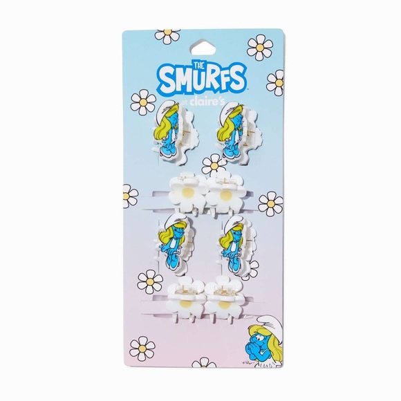 Claire’s The Smurfs Hair Mini Clips Set, 4 Smurfette, 4 Daisies - Picture 1 of 7
